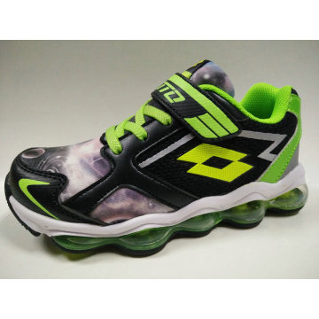 Children′s Sports Running Shoes with Air Cushion Outsole